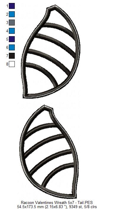Love Racoon Wreath - ITH Project - Machine Embroidery Design