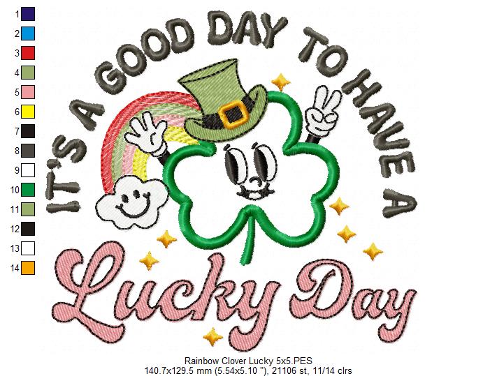 It's a Good Day to Have a Lucky Day - Applique - Machine Embroidery Design