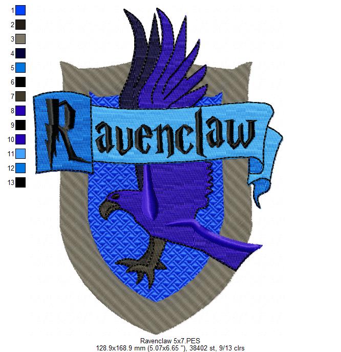 The 4 Houses of the School of Magic - Fill Stitch