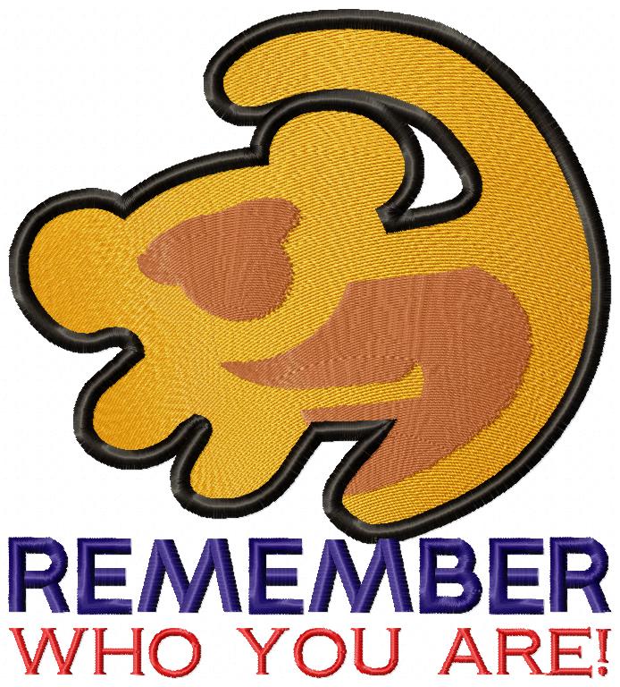 Simba Remember Who You are - Fill Stitch - Machine Embroidery Design