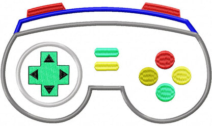 Retro Game Controller Applique – Appliqué - Machine Embroidery Design