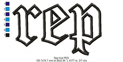 Taylor Swift REP Reputation - Applique - Machine Embroidery Design