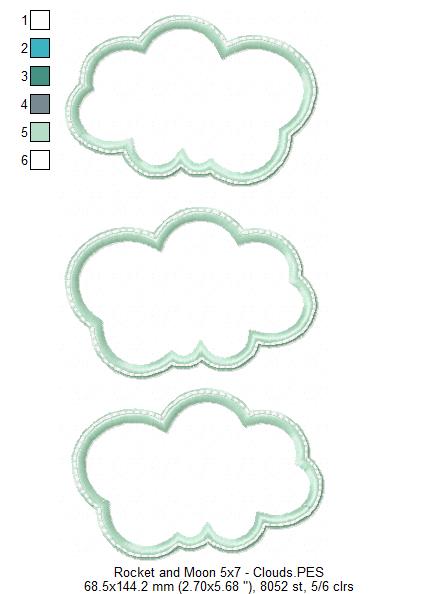 Cute Rocket Ornament - ITH Project - Machine Embroidery Design