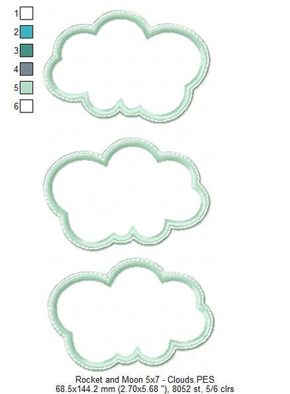 Cute Rocket Ornament - ITH Project - Machine Embroidery Design