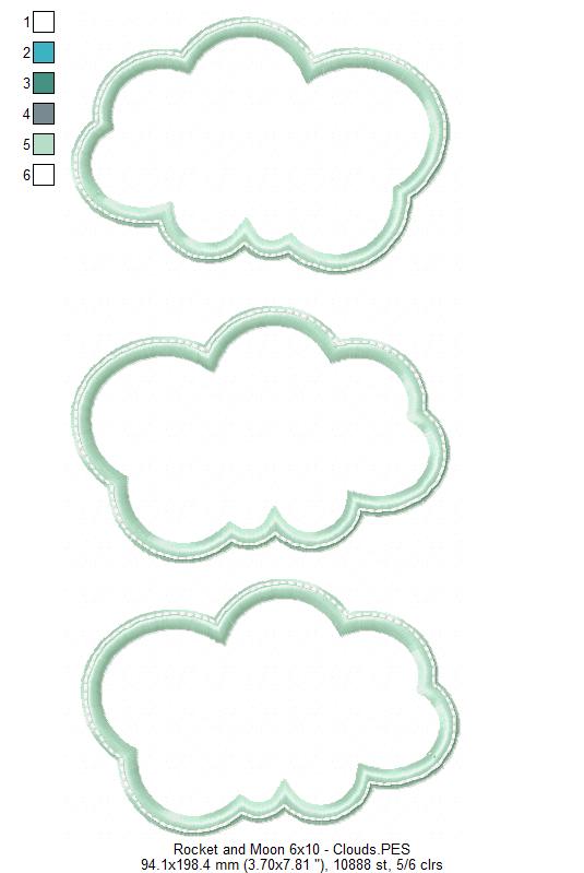 Cute Rocket Ornament - ITH Project - Machine Embroidery Design