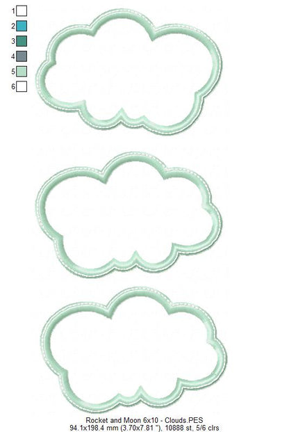 Cute Rocket Ornament - ITH Project - Machine Embroidery Design