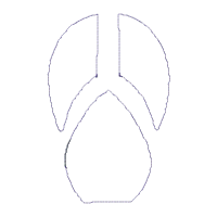 Cute Rocket Ornament - ITH Project - Machine Embroidery Design