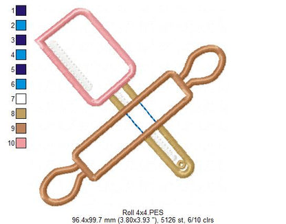 Baking Essentials - Appliqué - Machine Embroidery Design