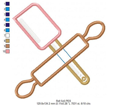 Baking Essentials - Appliqué - Machine Embroidery Design