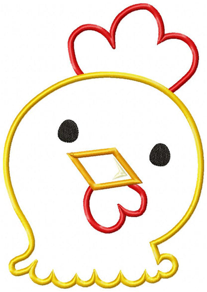Sweet Little Rooster - Applique - Machine Embroidery Design