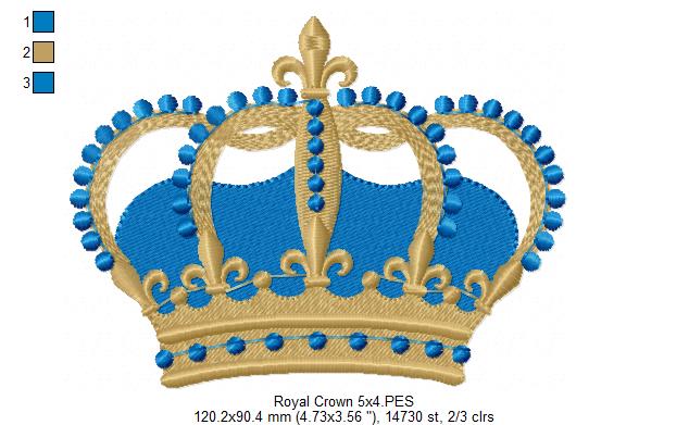 Royal Crown - Fill Stitch