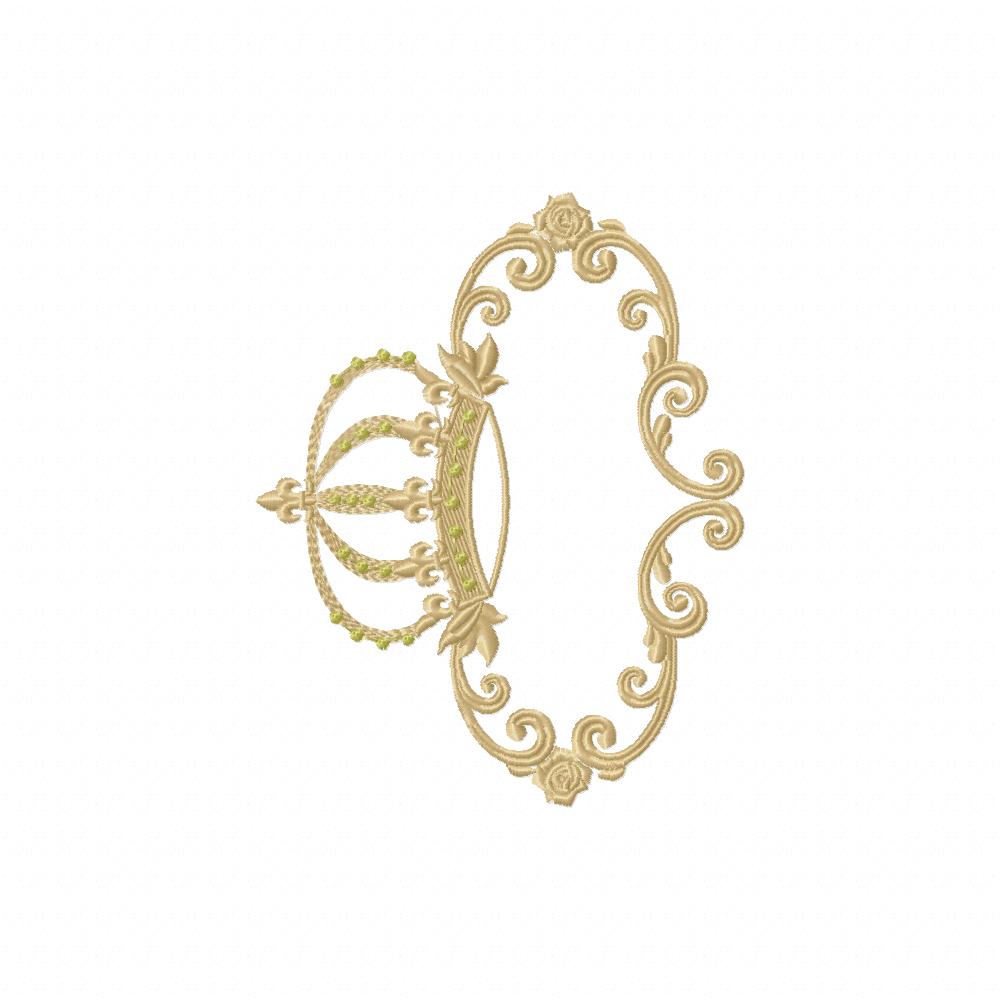 Royal Crown Frame - Fill Stitch Embroidery