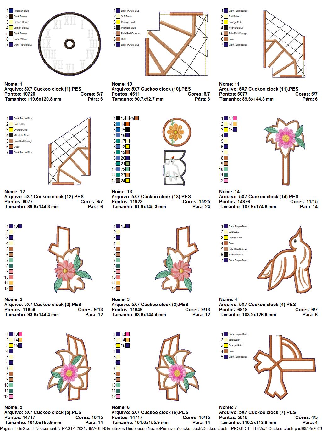 Cuckoo Clock - ITH Project - Machine Embroidery Design