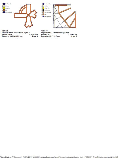 Cuckoo Clock - ITH Project - Machine Embroidery Design