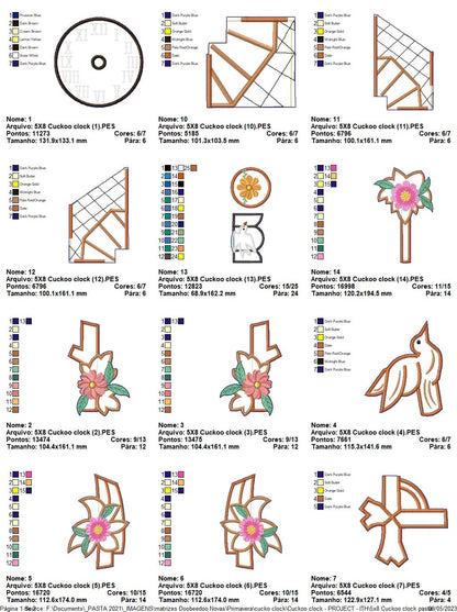 Cuckoo Clock - ITH Project - Machine Embroidery Design