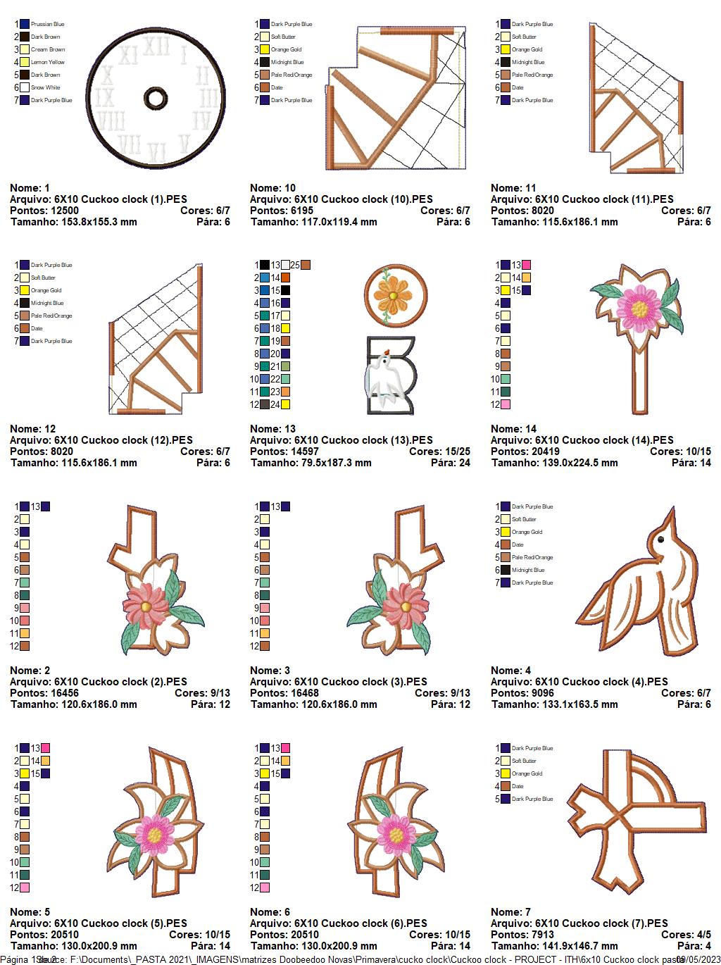 Cuckoo Clock - ITH Project - Machine Embroidery Design