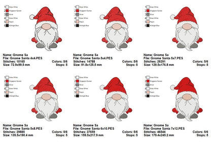 Little Gnome for Christmas 🎄 – Fill Stitch - Machine Embroidery Design