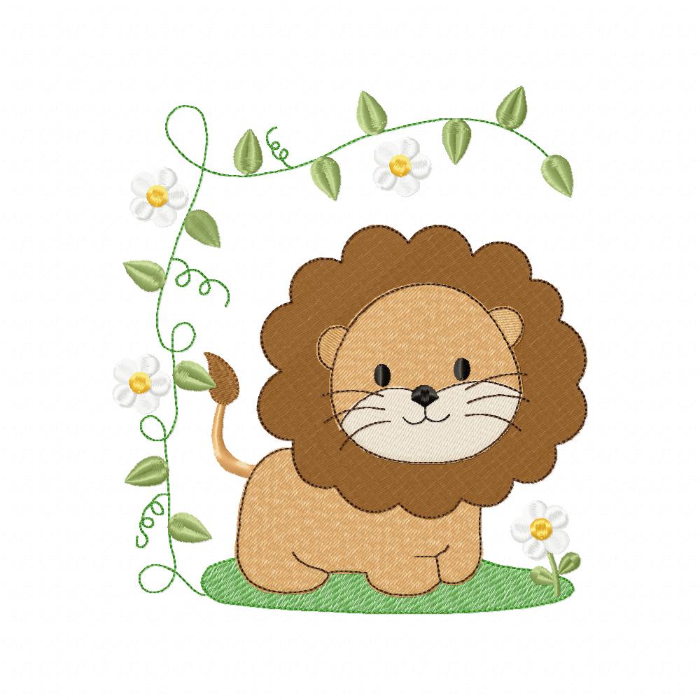 Safari Lion Boy - Fill Stitch