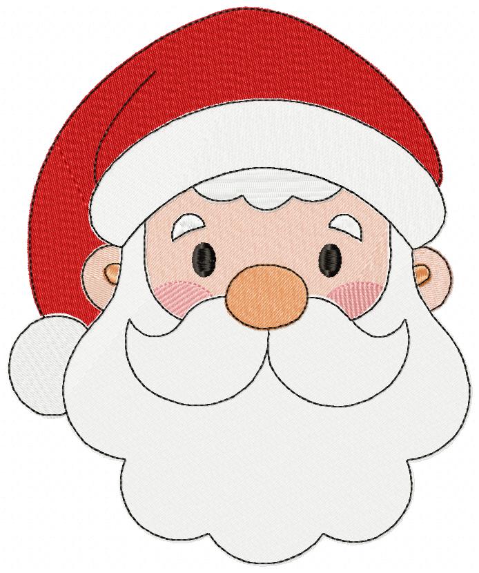 Jolly Santa Claus 🎅 – Fill Stitch - Machine Embroidery Design