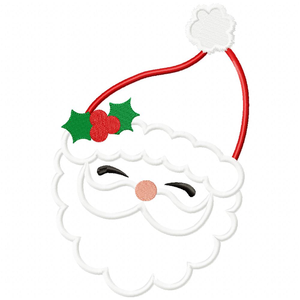 Santa Claus Cute - Applique - Machine Embroidery Design