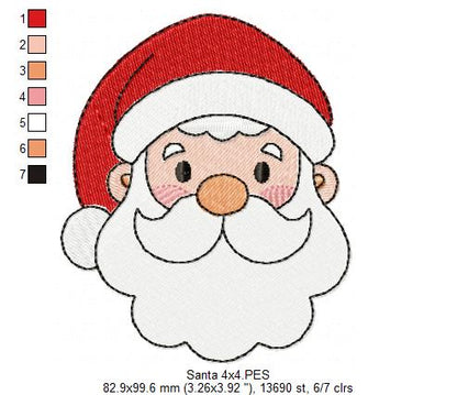 Jolly Santa Claus 🎅 – Fill Stitch - Machine Embroidery Design