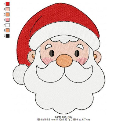 Jolly Santa Claus 🎅 – Fill Stitch - Machine Embroidery Design
