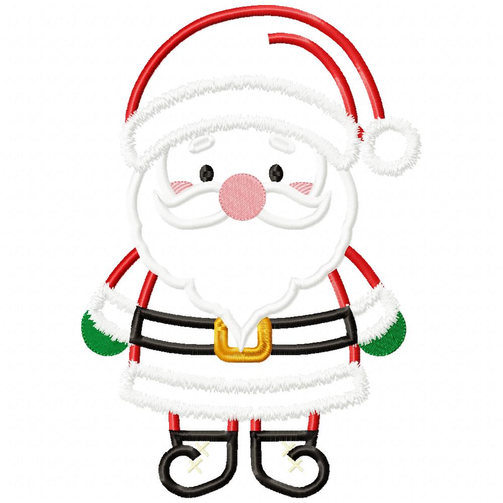 Santa Claus - Applique - Machine Embroidery Design