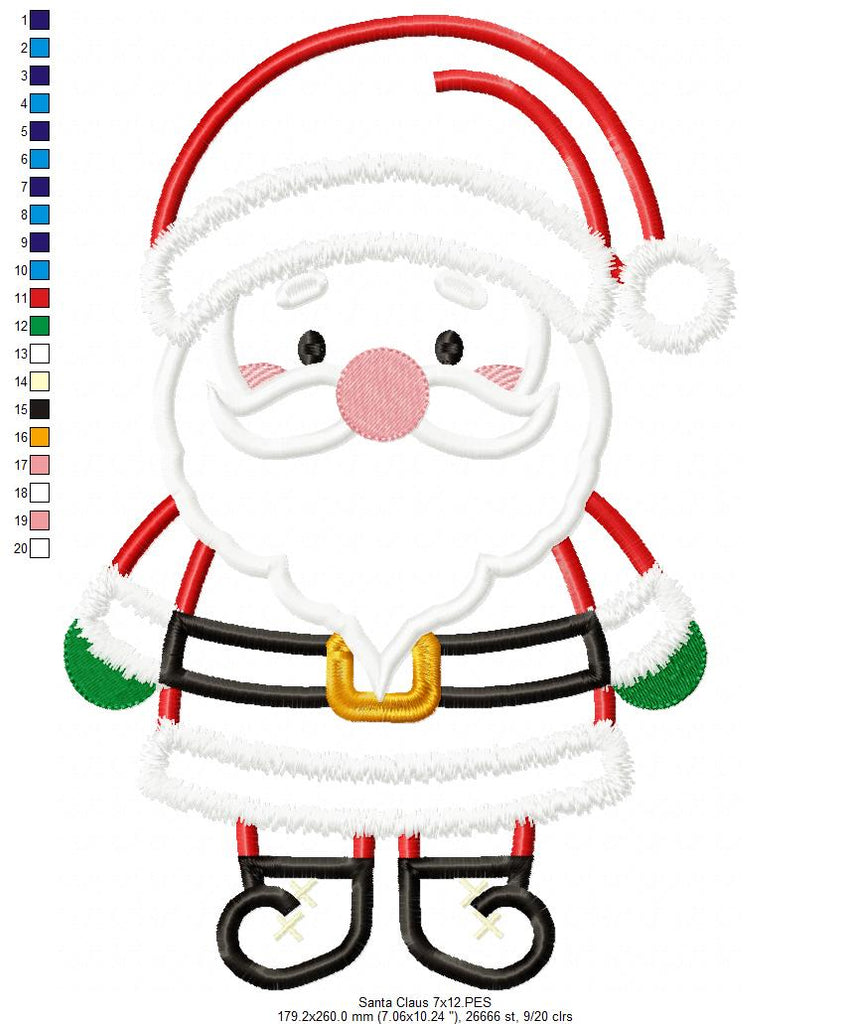 Santa Claus - Applique - Machine Embroidery Design