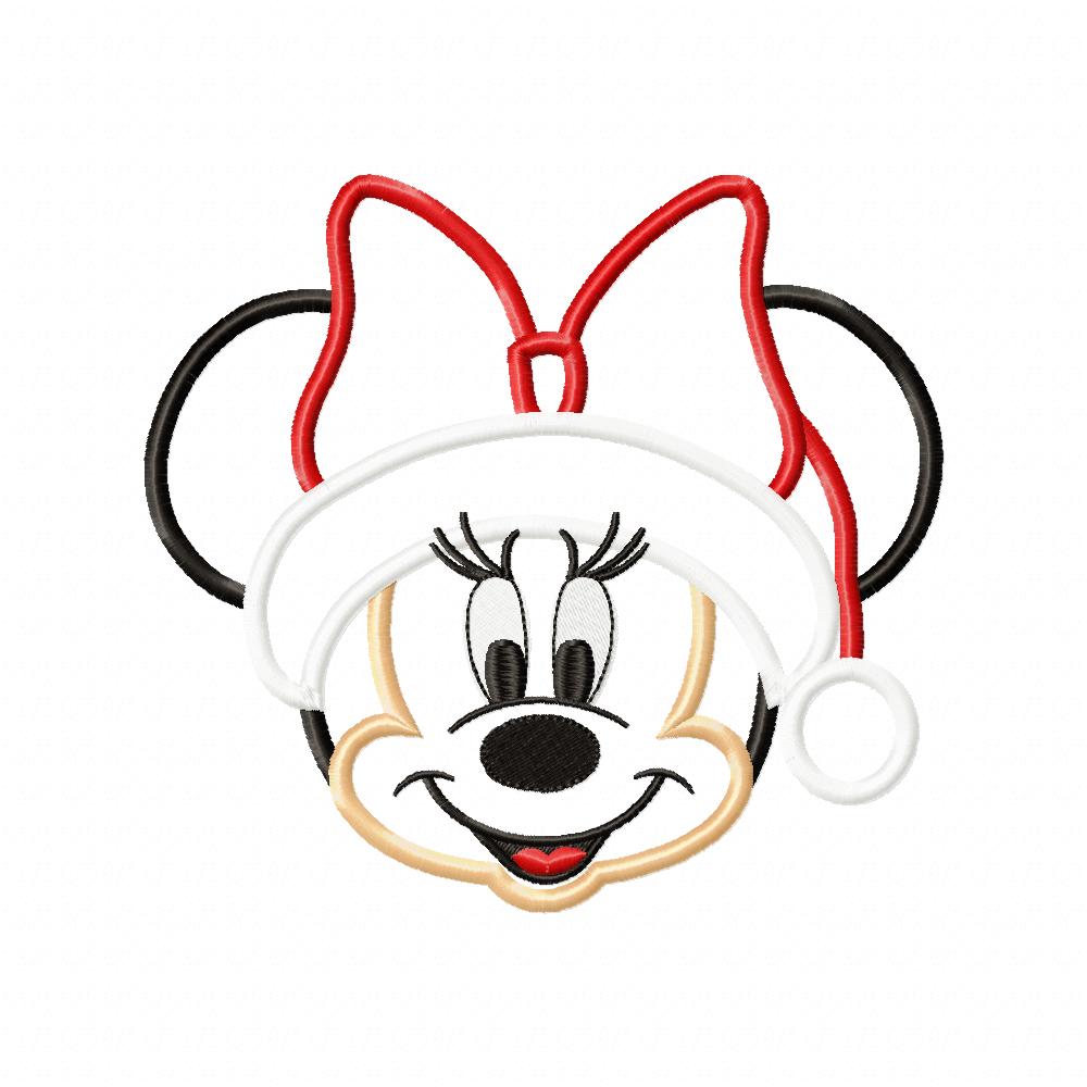 Minnie Christmas - Applique - Machine Embroidery Design