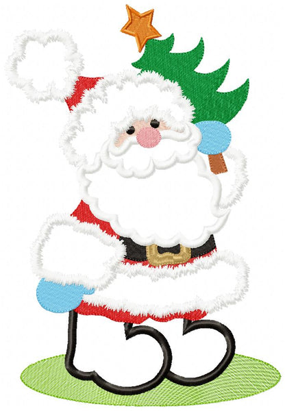 Santa’s Tree Delivery - Applique - Machine Embroidery Design