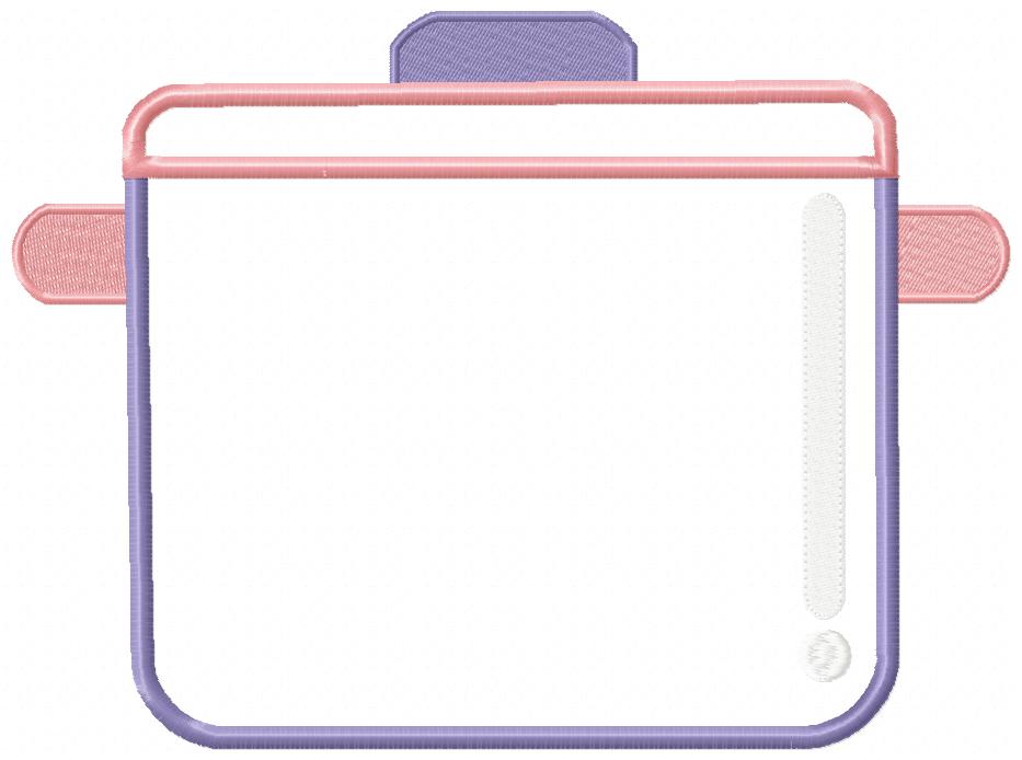 Cozy Sauce Pan - Appliqué - Machine Embroidery Design
