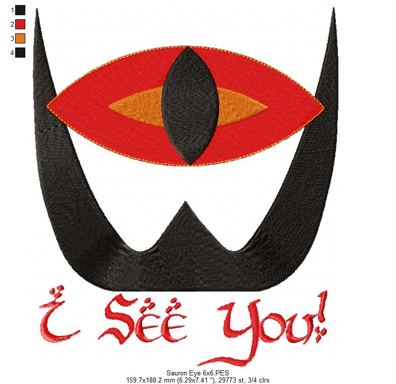 Sauron's Eye - Fill Stitch - Machine Embroidery Design