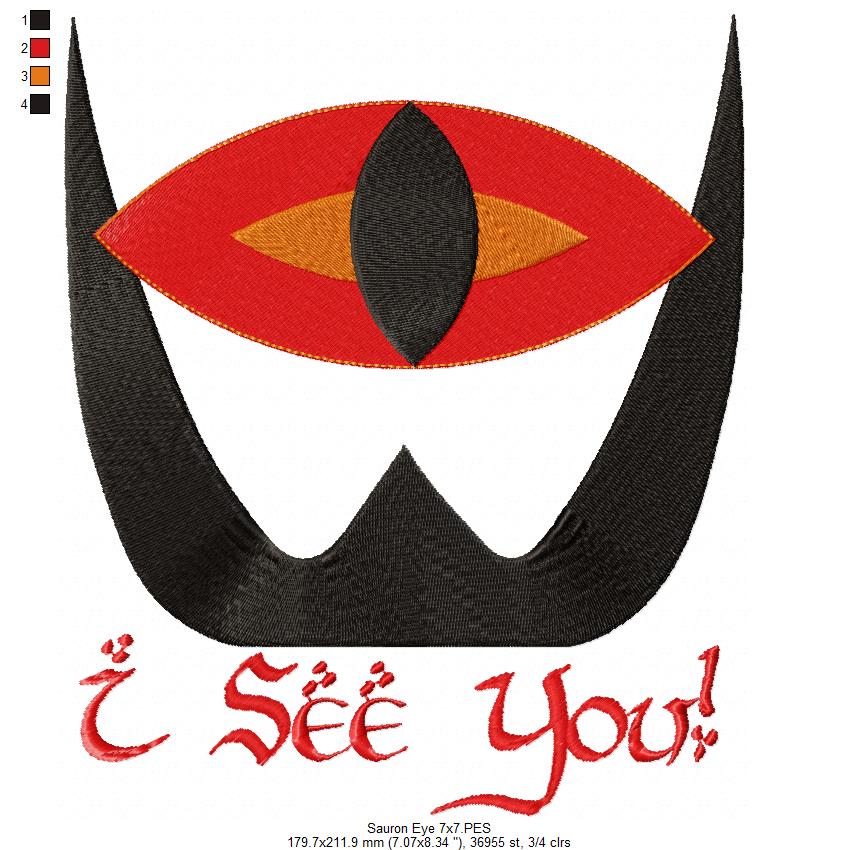 Sauron's Eye - Fill Stitch - Machine Embroidery Design