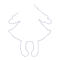 Scarecrow Cat Girl Ornament - ITH Project - Machine Embroidery Design