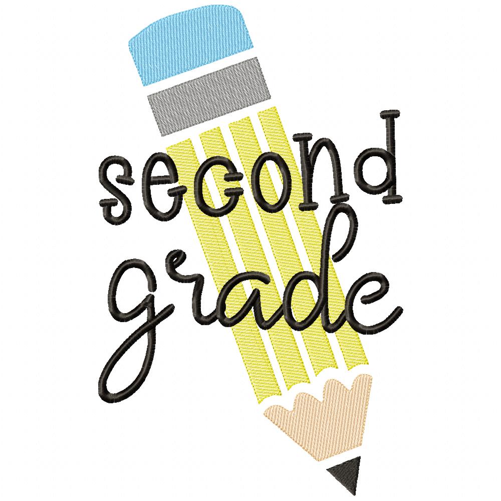Second Grade Pencil - Rippled Stitch