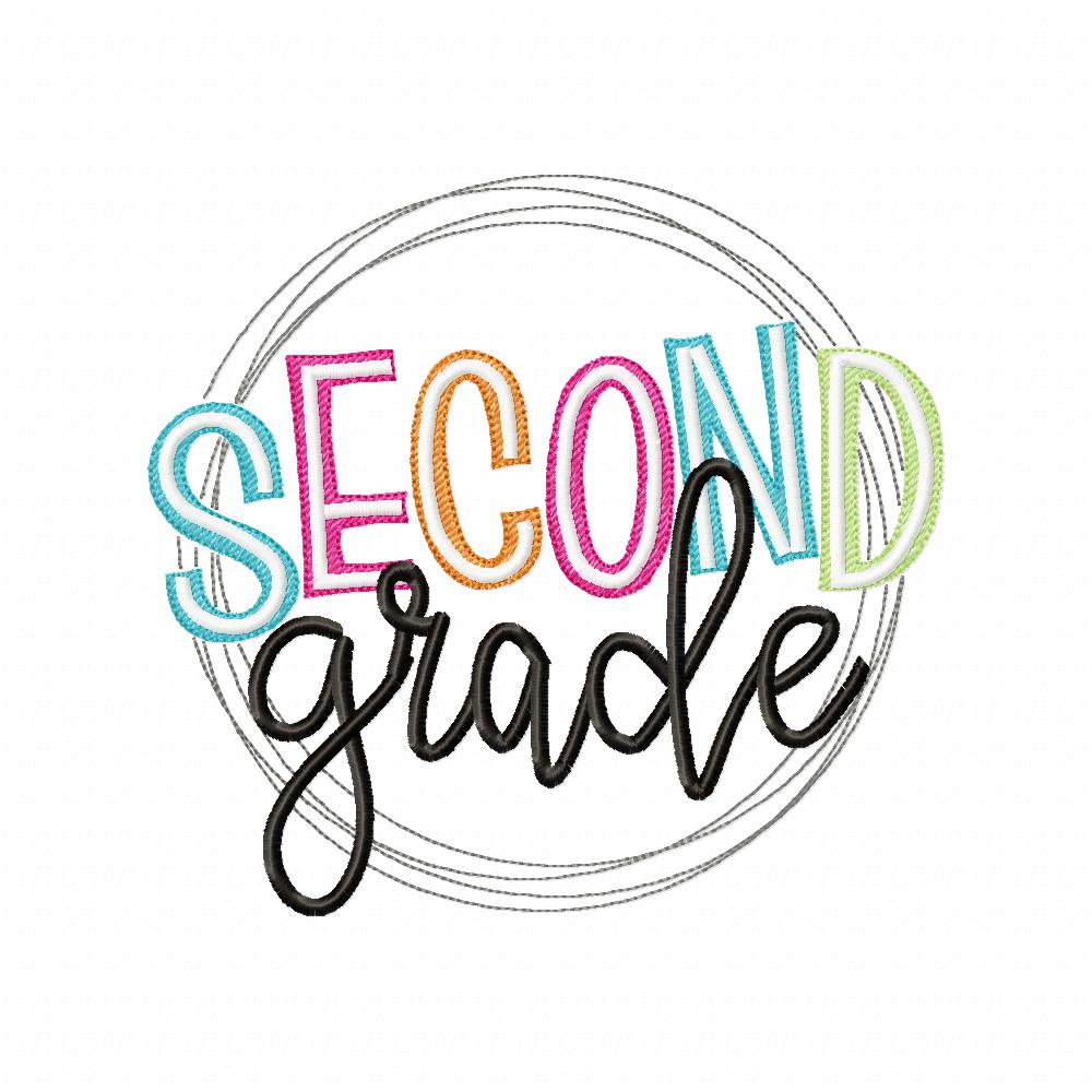 Second Grade Circle - Fill Stitch - Machine Embroidery Design