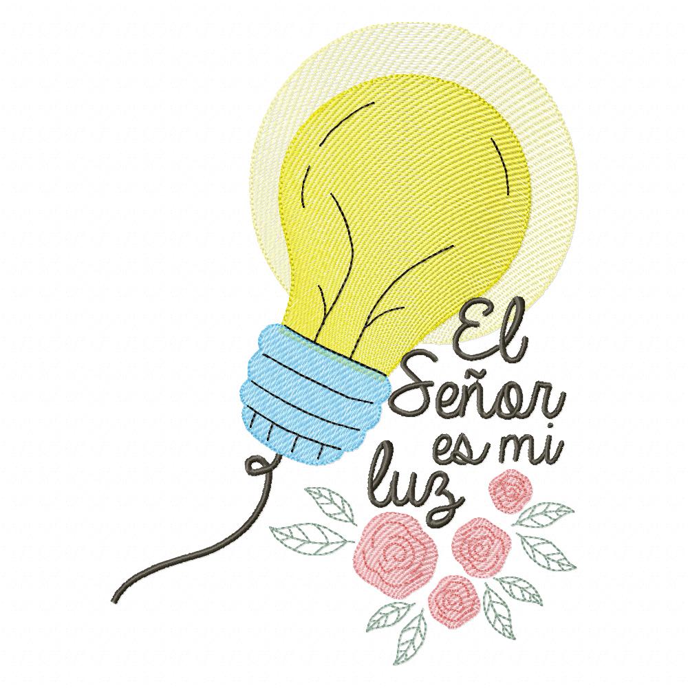 El Señor es mi Luz - Fill Stitch - Machine Embroidery Design