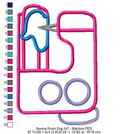 Sewing Room Dog - ITH Project - Machine Embroidery Design
