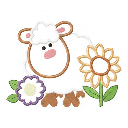 Little Farm Buddies Animals and Flowers - Applique - Set of 7 designs