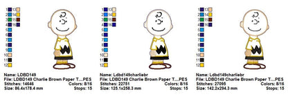 Charlie Brown Paper Towel Holder – ITH Project – Machine Embroidery Design