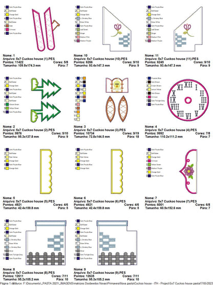 Cuckoo House Clock - ITH Project - Machine Embroidery Design