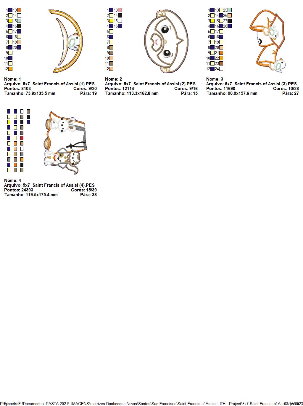 Saint Francis of Assisi - ITH Project - Machine Embroidery Design