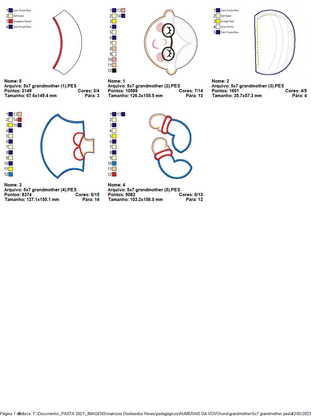 Numerical Granny - ITH Project - Machine Embroidery Design
