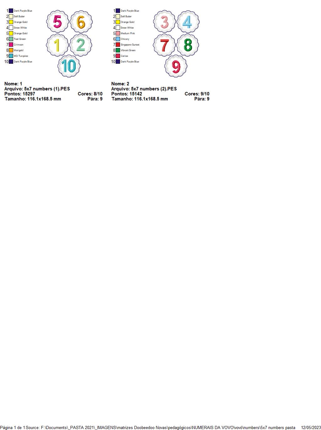 Numerical Granny - ITH Project - Machine Embroidery Design