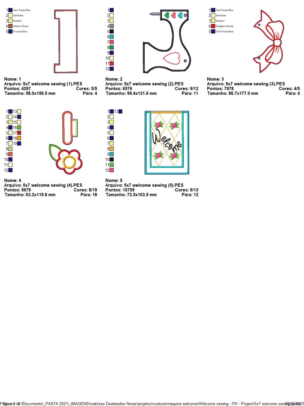 Welcome Sewing - ITH Project - Machine Embroidery Design