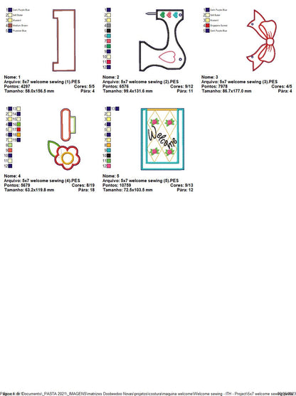 Welcome Sewing - ITH Project - Machine Embroidery Design