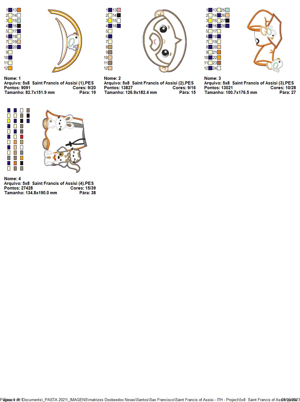 Saint Francis of Assisi - ITH Project - Machine Embroidery Design