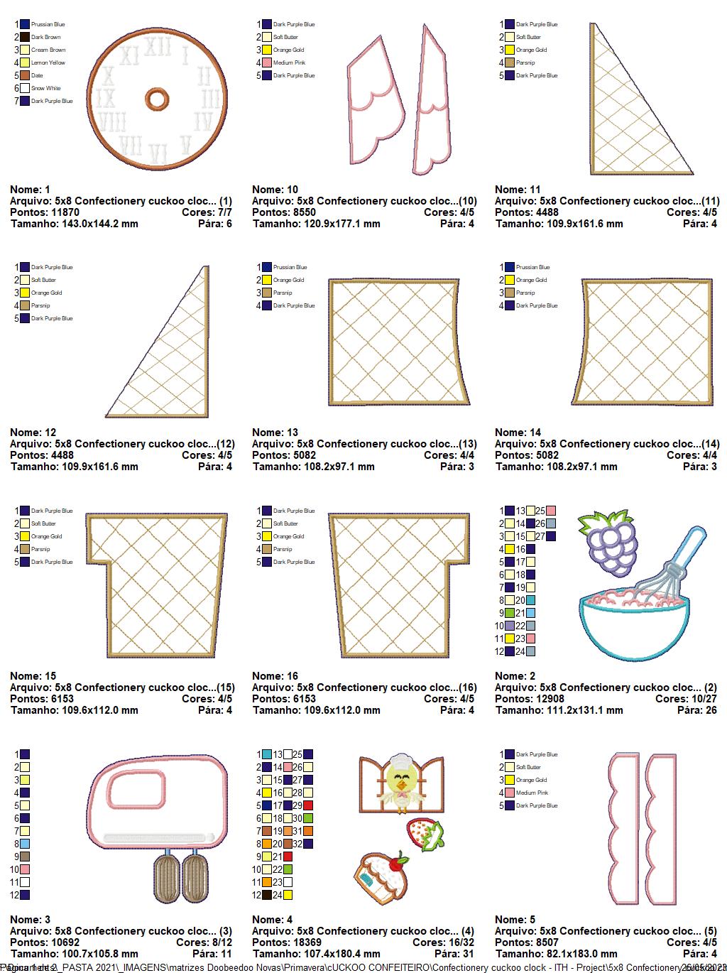 Bakery Cuckoo Clock - ITH Project - Machine Embroidery Design
