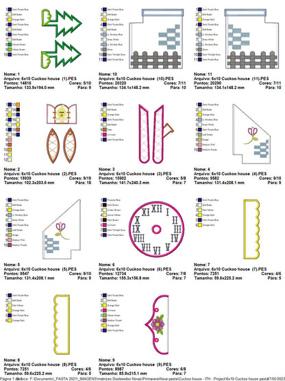 Cuckoo House Clock - ITH Project - Machine Embroidery Design