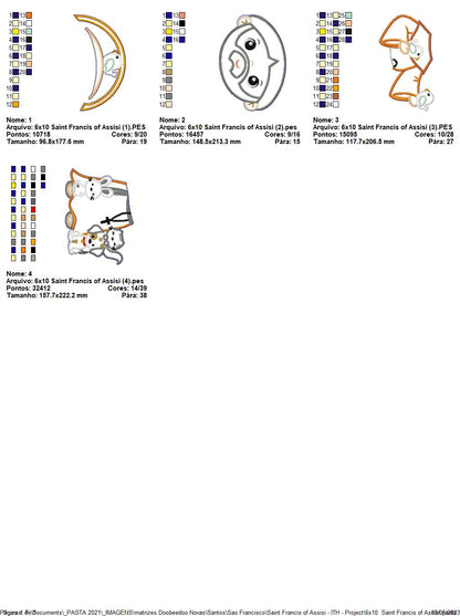 Saint Francis of Assisi - ITH Project - Machine Embroidery Design